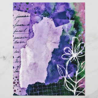 arte de flores silvestres, 8,5x11", papel de artes