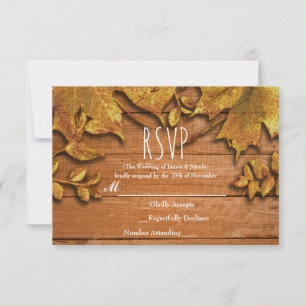 Arte de Folha de Ouro Falso de Outono RSVP Elegant