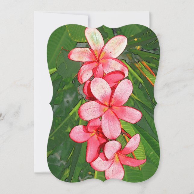 Arte de Frangipani Tropical Rosa (Frente)