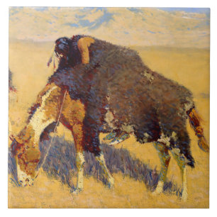 Arte de Frederic Remington Índios Simulando Búfalo