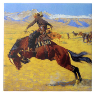 Arte de Frederic Remington “Uma Fria Manhã no Ranc