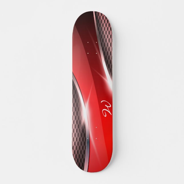 Arte de Fundo Metálico 1 Skateboard (Frente)