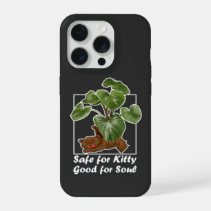 Arte de Gato Fofo Adormecido Planta Segura para Ga
