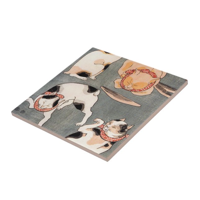 Arte de Gato Japonês Vintage (Lateral)