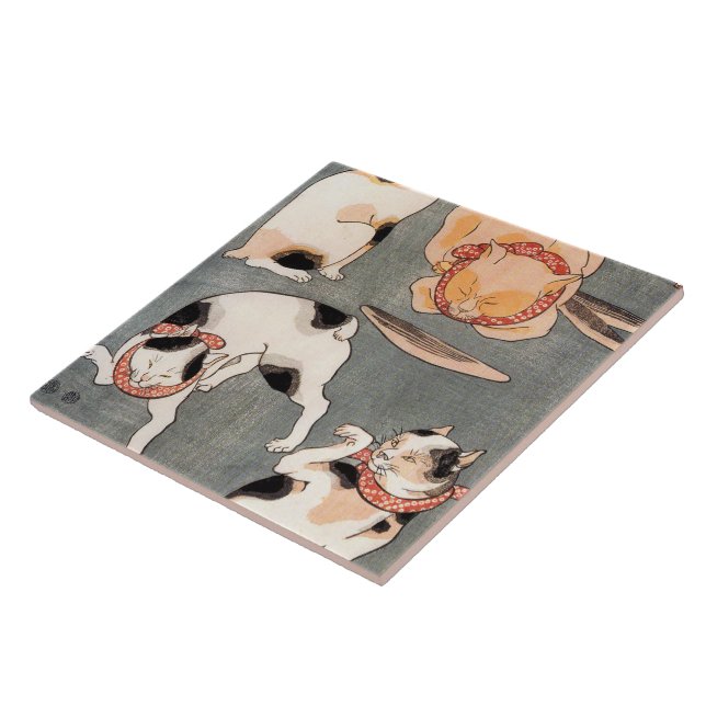 Arte de Gato Japonês Vintage (Lateral)