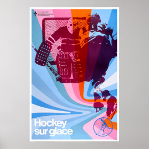 Arte de Hóquei Esqui Viagem Esqui Poster Esportes