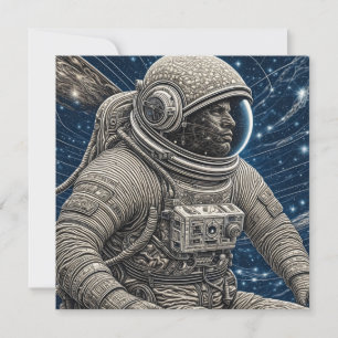 Arte de IA Astronauta no Espaço