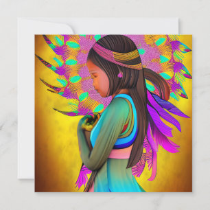 Arte de IA de Menina Indígena Americana