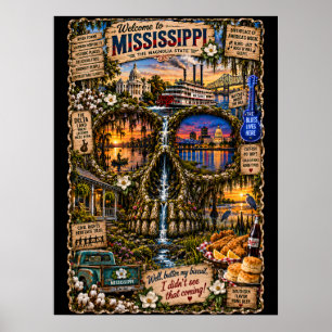 Arte de Impressão Caveira do Mississippi Estado