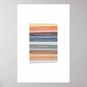 Arte de Impressão Colorida da Letra de Amazing Gra
