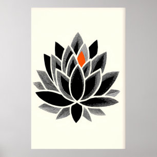 Arte de Impressão Coroa Chakra Design Mínimo de Ló