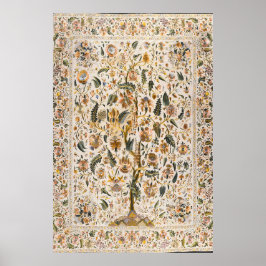 Arte de Impressão da Árvore da Vida Otomana Floral