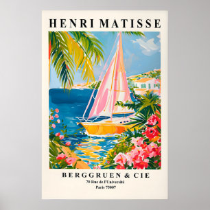 Arte de Impressão de Barco à Vela Estilo Matisse P