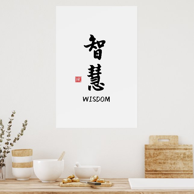 Arte de Impressão de Caligrafia Chinesa da Sabedor (Cozinha)