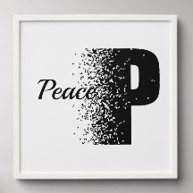 Arte de Impressão de Desintegração da Paz Minimali