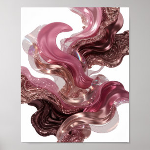 Arte de impressão de moda ABSTRACTA Prata Snappy v