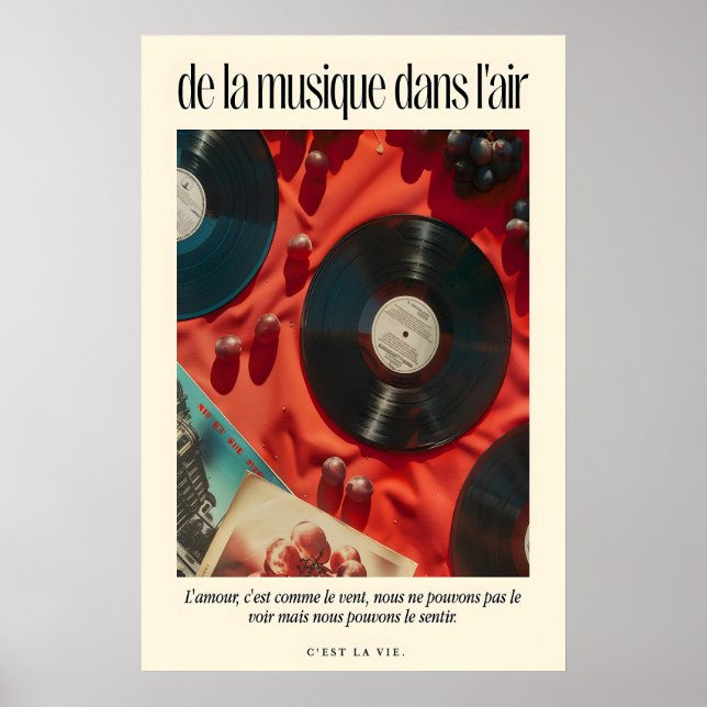 Arte de Impressão em Vinil com Citação Francesa Mú (Frente)