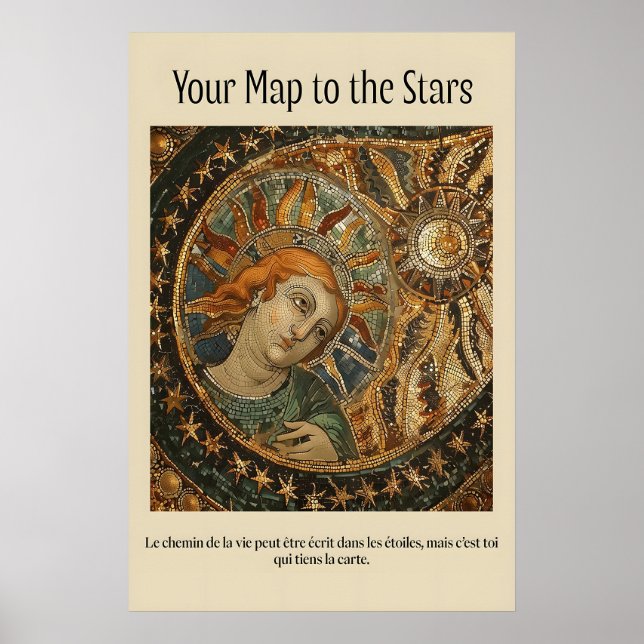 Arte de Impressão Mosaico Celestial Mitologia do S (Frente)