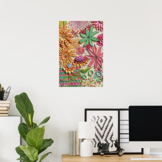Arte de Jardim Floral Surrealista em Impressão 3D