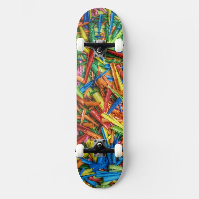 Arte de Lápis de Cera 1 Skateboard (Frente)