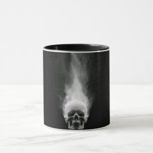 Arte de Linha Abstrata Moderna Caneca Preta Co M