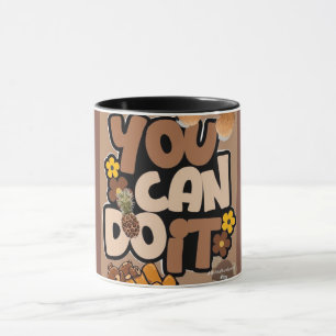 Arte de Linha Abstrata Moderna Caneca Preta Co M