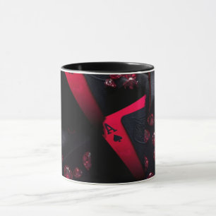 Arte de Linha Abstrata Moderna Caneca Preta Co M