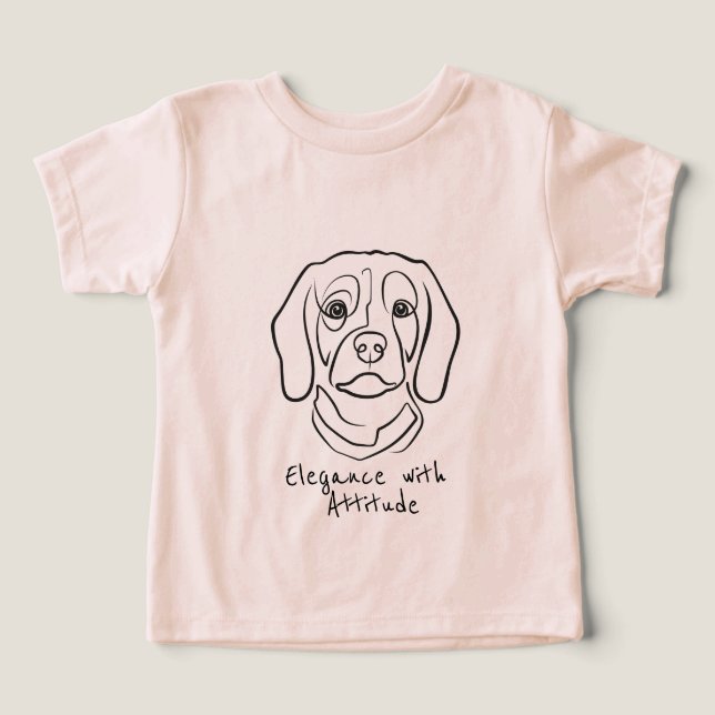 Arte de Linha Beagle, Elegância com Atitude (Design frontal)