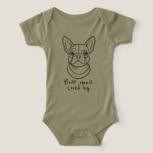 Arte de linha de Bulldog Francês. Construído peque