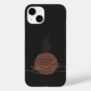 Arte de linha de café minimalista - amante de café