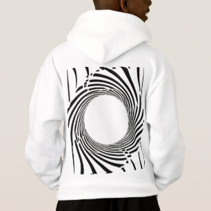 Arte de Linha em Espiral de Buraco Negro Abstrato