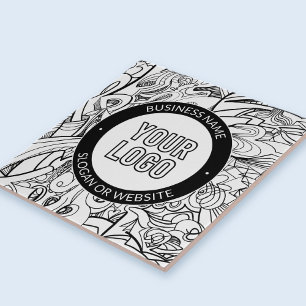 Arte de Linha Moderna & Seu Logotipo com Texto Edi