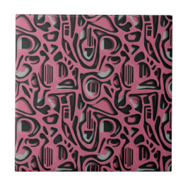 Arte de Luxo Preto Prata Rosa com Corte de Papel 3