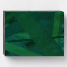 Arte de Madeira Abstrato Geométrica Verde