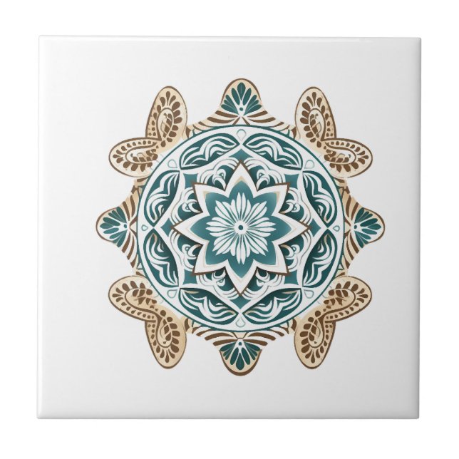 Arte de Mandala de Tartaruga Marinha (Frente)