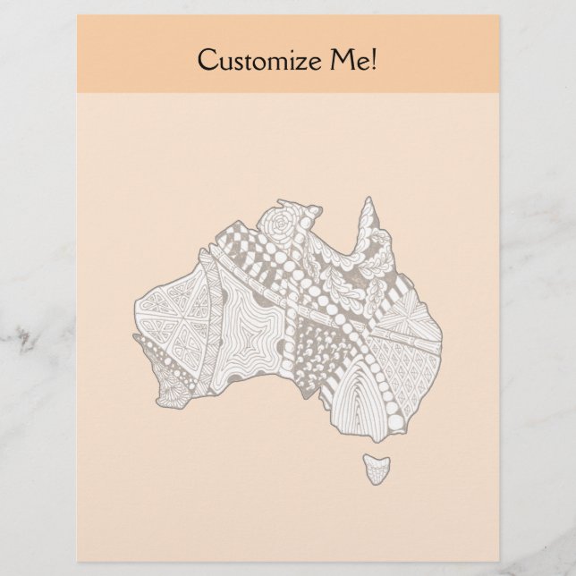Arte de Mapa Australiana (Frente)