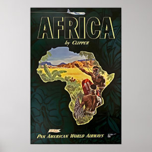 Arte de Mapa da África, Impressão Africana, Posiçã