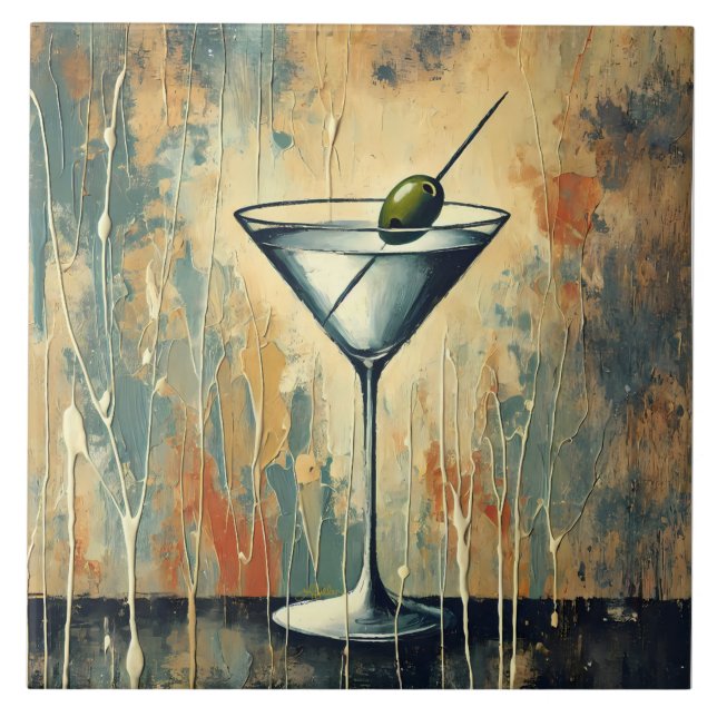 Arte de Martini em Mídia Mista do Meio do Século (Frente)