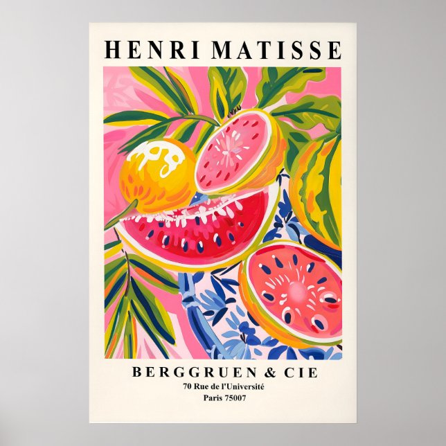 Arte de Matisse de Melancia Impressão Moderno de M (Frente)