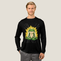 Arte de Meditação do Sapo Zen Super Saiyan Glow