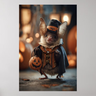 Arte de Morcego de Halloween Impressão Fantasia de