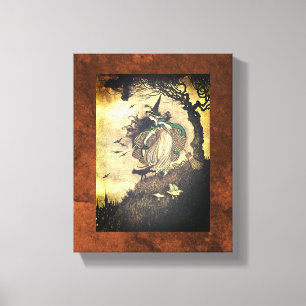 Arte de Muro de Canvas de Bruxas Sazonal Autumn/Ha