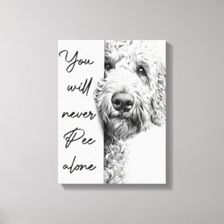 Arte de Muro de Canvas de Goldendoodle Personaliza