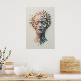 Arte de Muro de Poster de Fusão Vegetal Humana