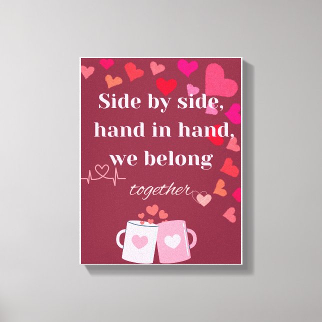 Arte de Muro Romântica para Casais - Decoração Per (Frente)