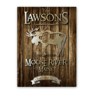 Arte de Muro Russo Moose Faux Wood Canvas
