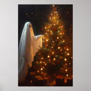 Arte de Natal Fantasma Impressão Feriado Vitoriano