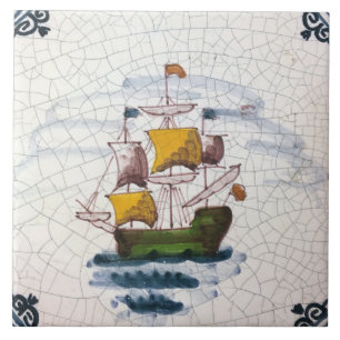 Arte de Navio à Vela Náutico Vintage