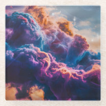 Arte de Nebulosa Espacial Abstrata - Colorida e Có