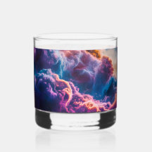 Arte de Nebulosa Espacial Abstrata - Colorida e Có
